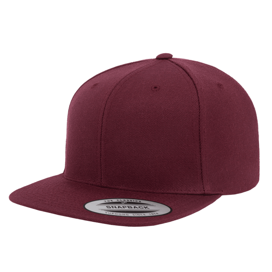 CASQUETTE SNAPBACK Yupoong Classique personnalisée maroon