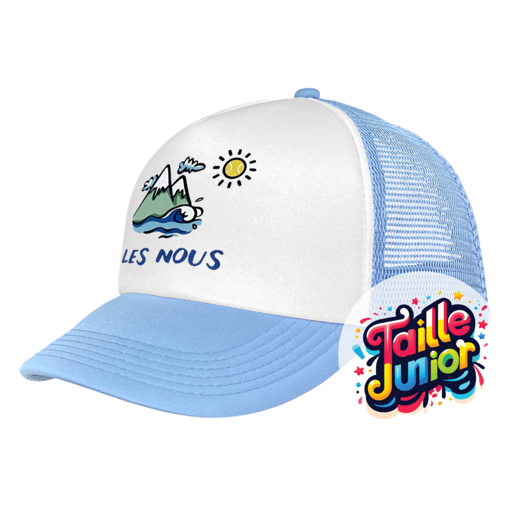 Casquette enfant personnalisée avec votre logo. Personnalisation en IMPRESSION et ÉCUSSON. Casquette personnalisée livrée en 5 à 15 jours.