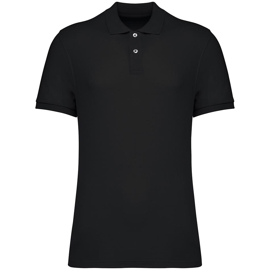 Polo personnalisé coton bio black-2