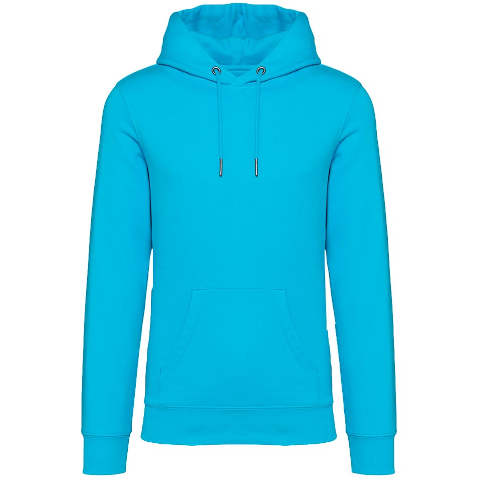 Sweat à capuche unisexe écologique light-turquoise