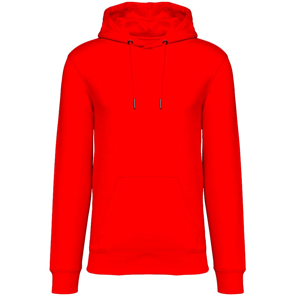 Sweat à capuche unisexe écologique poppy-red