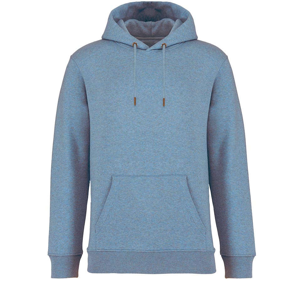 Sweat à capuche unisexe écologique cool-blue-heather