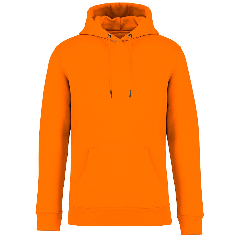 Sweat à capuche unisexe écologique tangerine