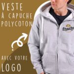 Veste à capuche personnalisable polycoton