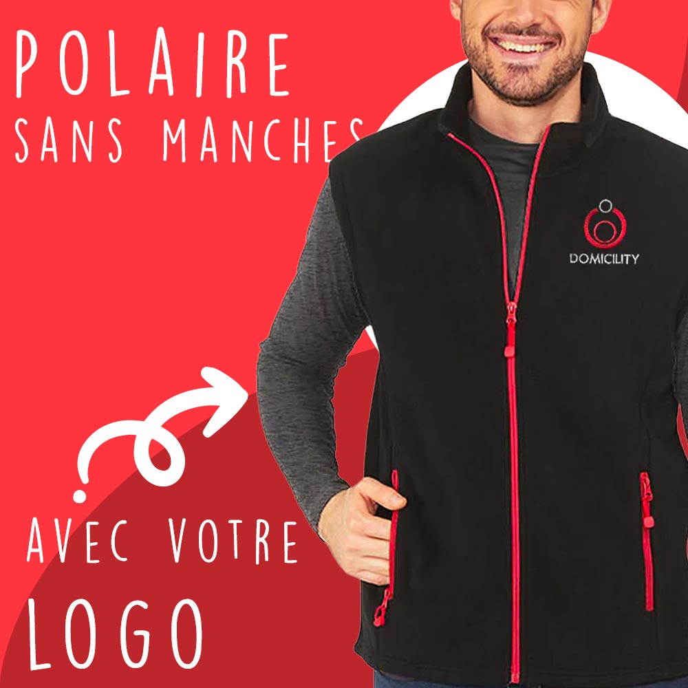 Gilet Personnalisable Sans Manches - Homme Et Femme - Matière Chaude En Polyester - Idéal Pour équipes, événements, Cadeaux - 5