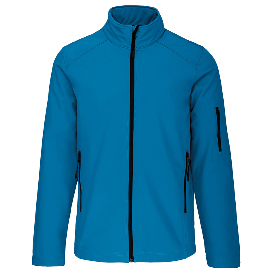 Veste softshell à personnaliser aqua-blue