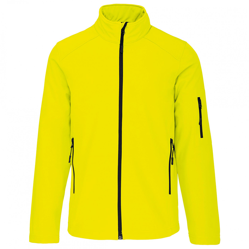 Veste softshell à personnaliser fluorescent-yellow