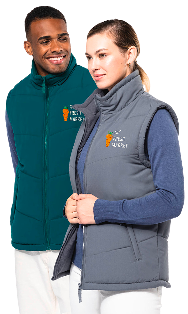 Personnalisez votre Bodywarmer doublé polaire avec votre logo