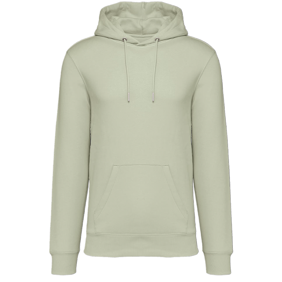 Sweat à capuche unisexe écologique celadon-green