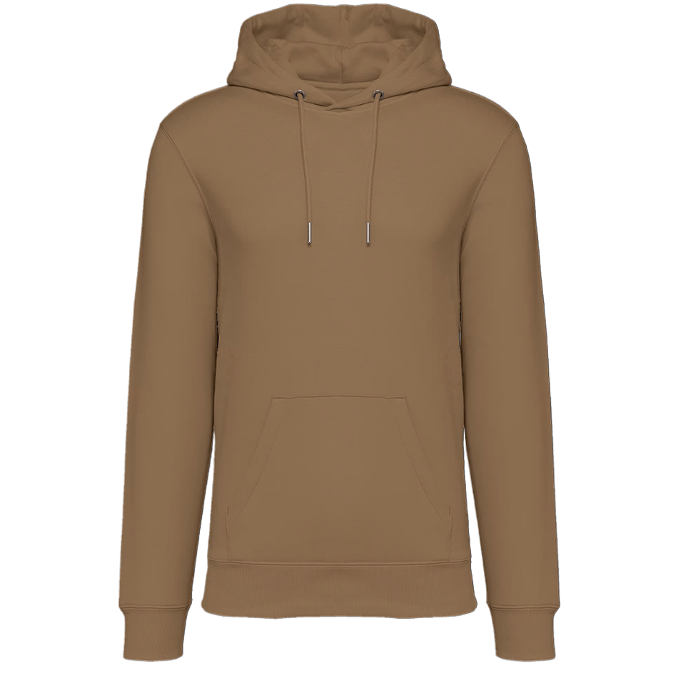 Sweat à capuche unisexe écologique dark-camel