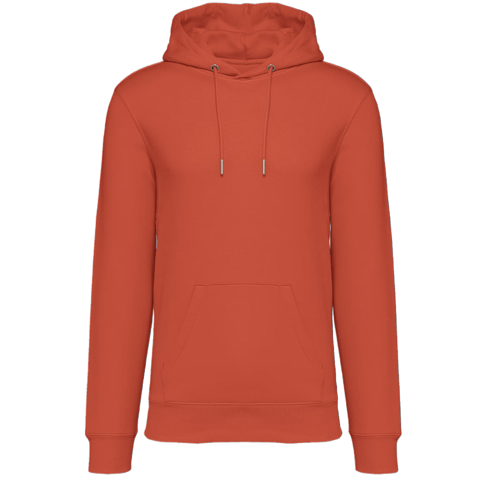 Sweat à capuche unisexe écologique paprika