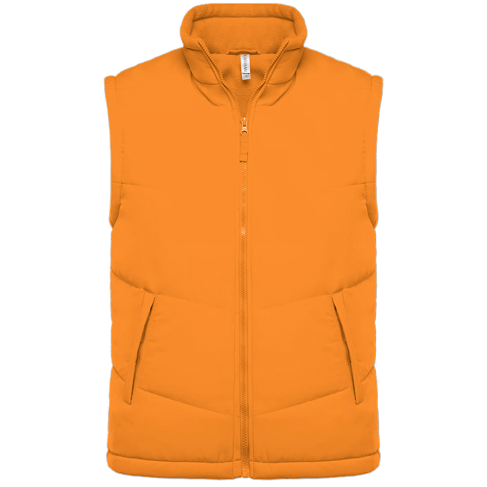 Bodywarmer doublé polaire à personnaliser orange