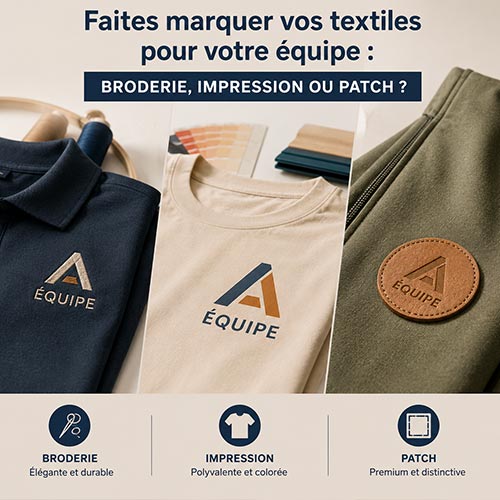 Équipe sportive portant des textiles floqués à son logo
