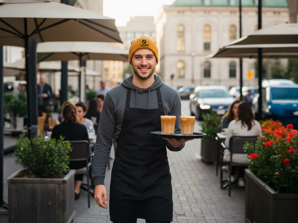 bonnet à revers uni brodé pour La Brasserie Parallèle