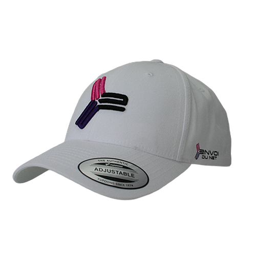 Casquette grise avec logo Envol du Net brodé sur le côté, modèle ajustable