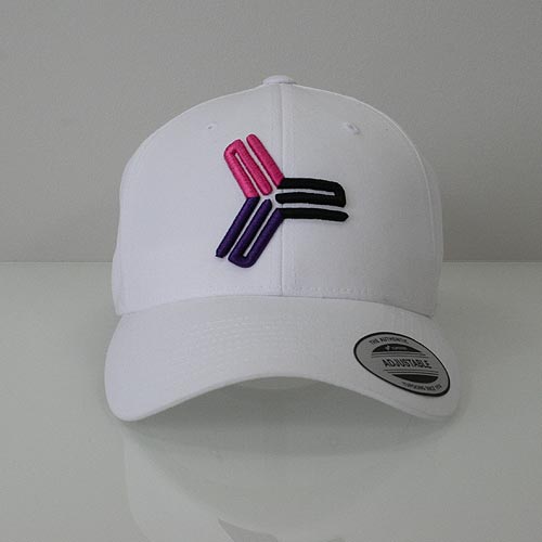 Casquette blanche Envol du Net avec logo brodé, vue de face