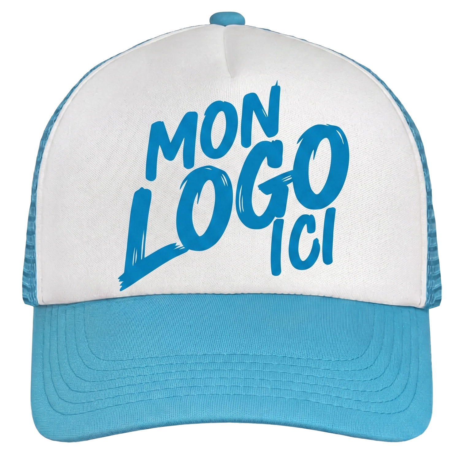 Casquette Trucker Classic bleue personnalisable avec logo