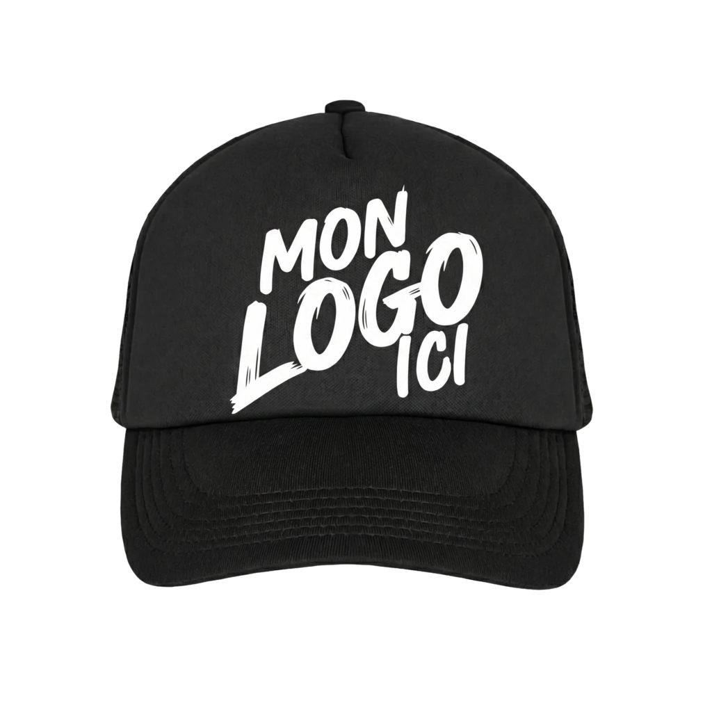 Casquette Trucker Classic noire personnalisée avec logo