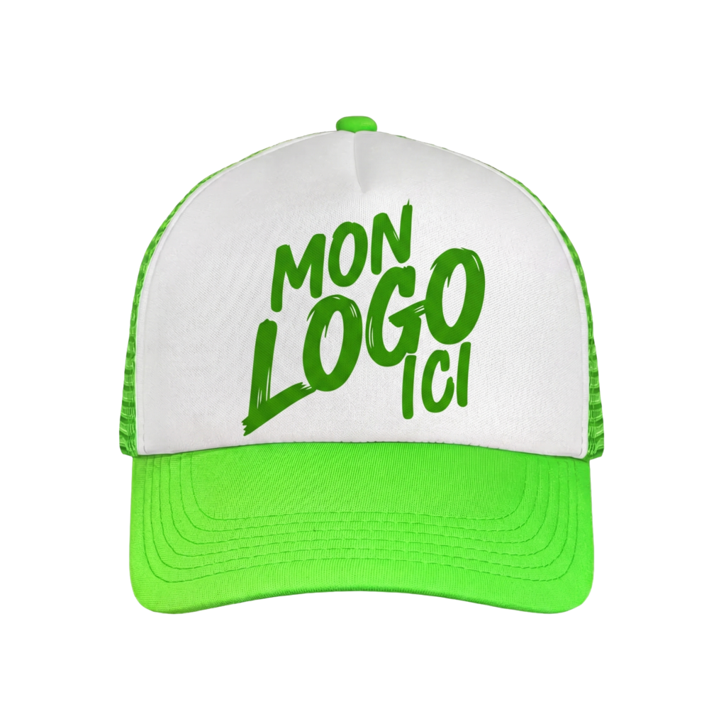 Casquette Trucker Classic verte personnalisée avec logo