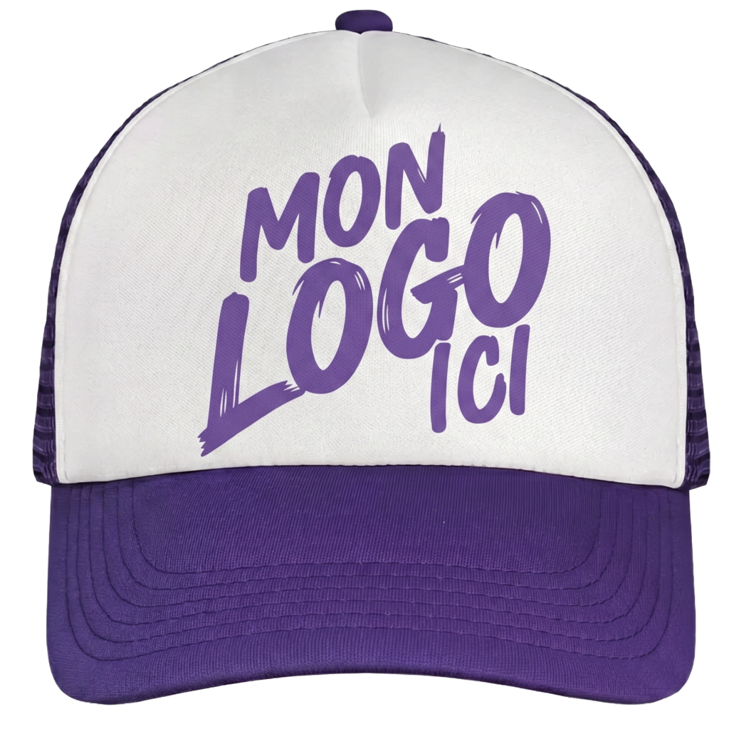 Casquette Trucker Classic violette personnalisée avec logo