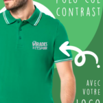 Polo personnalisé col contrast