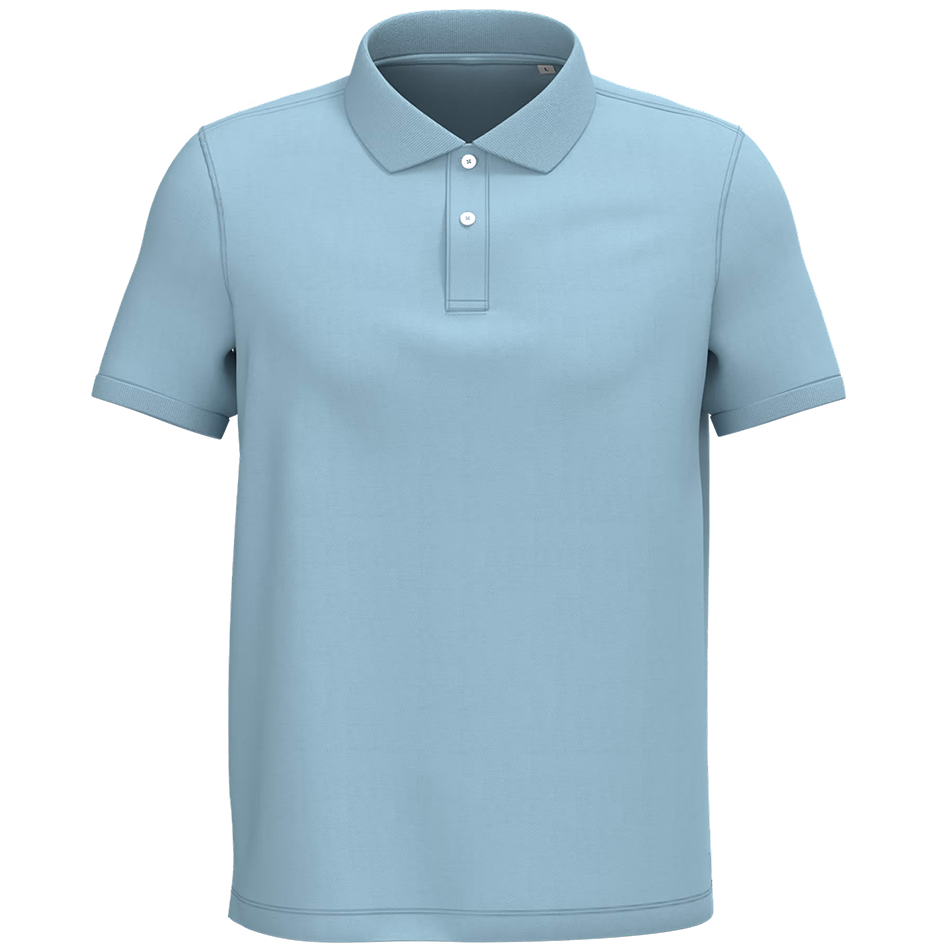 Polo personnalisé coton bio aquamarine