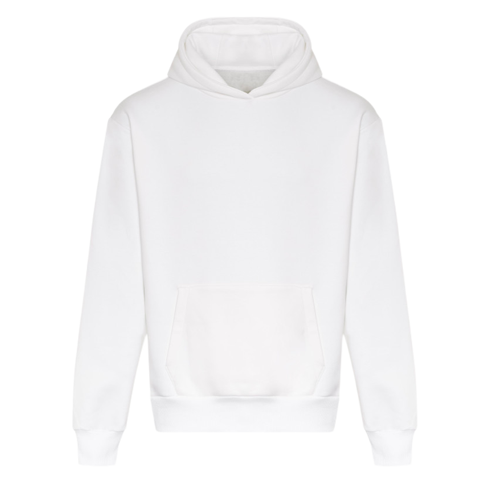 Sweat capuche lourd personnalisé artic-white