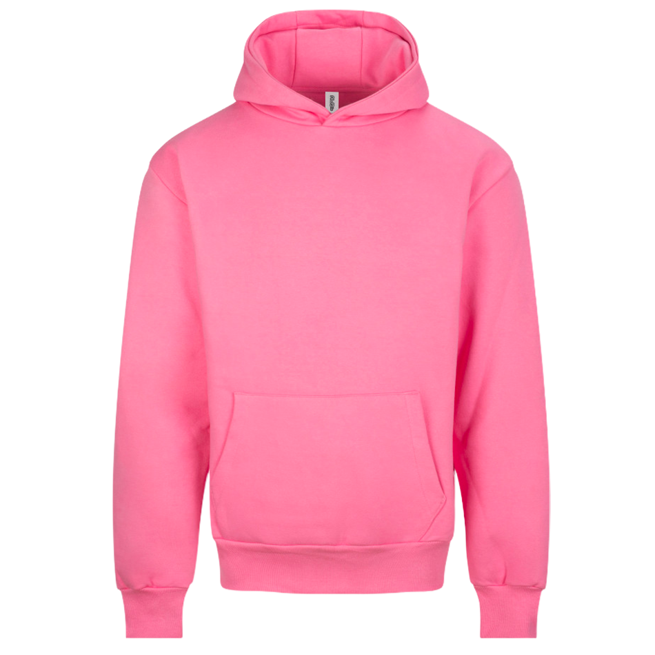 Sweat capuche lourd personnalisé bubblegum-pink